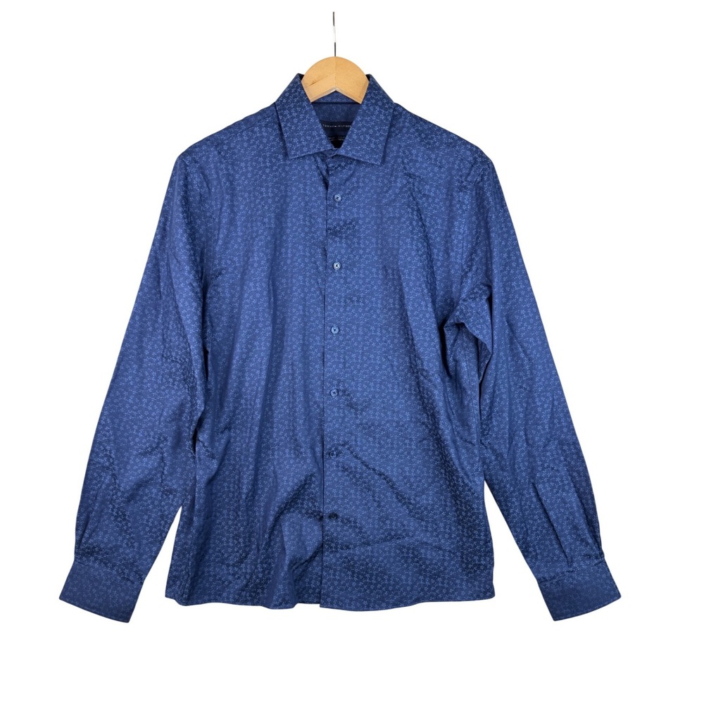 Tommy Hilfiger ThFlex Supima Printed Long Sleeve Button Down Shirt size Medium
